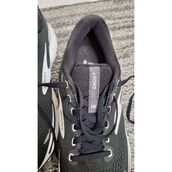 BROOKS Ghost 15 Black White Sneakers Women's Sz 9 Athletic Shoes 120380-012 Gym - Picture 8 of 10